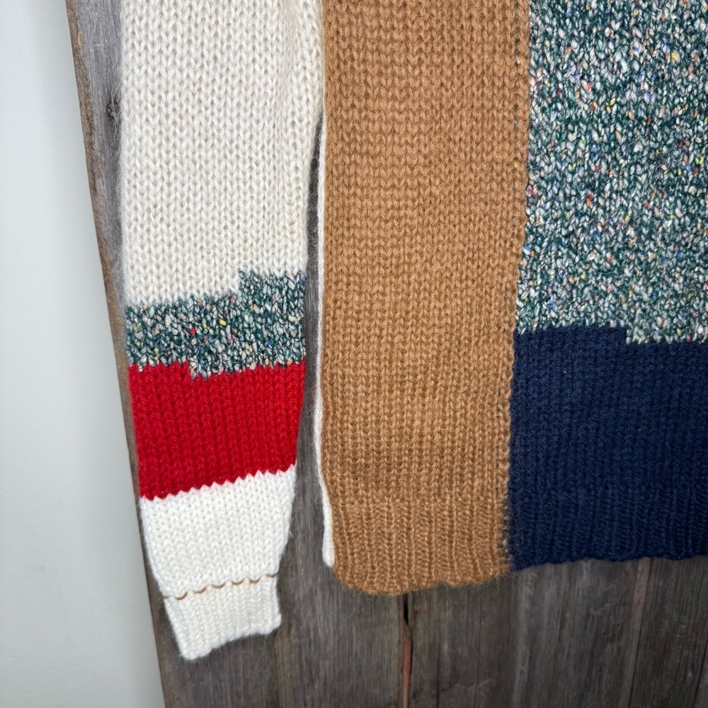 Vanessa Bruno Athe Patchwork Knit Pullover Turtle… - image 4